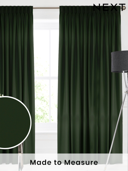 Forest Green Montero Velvet Made To Measure Curtains (C70092) | £91