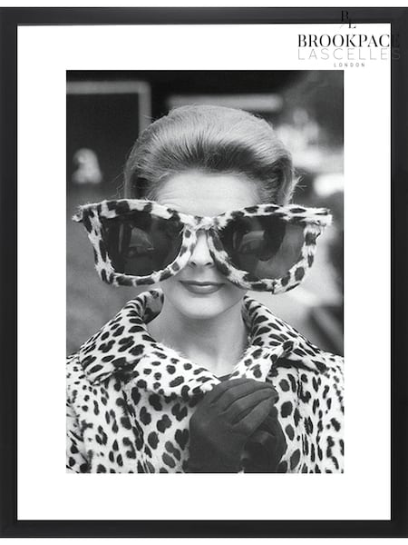 Brookpace Lascelles Black Black And White 'June Pickney' Photographic Print in Glass Black Frame (C71008) | £160