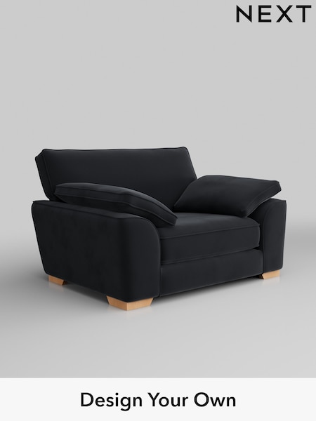 Plush Velvet Easy Clean/Charcoal Grey Stamford Grand Relaxed Sit (C71143) | £1,299