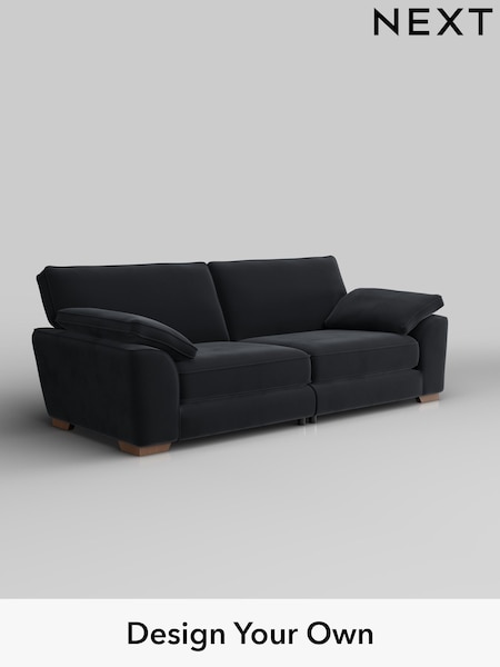 Plush Velvet Easy Clean/Charcoal Grey Stamford Grand Relaxed Sit (C71143) | £1,799