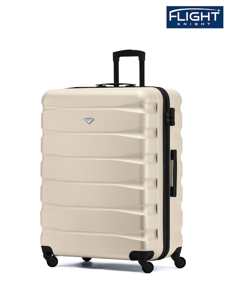 Flight Knight Large Hardcase Lightweight Check In Suitcase With 4 Wheels (C71368) | £80
