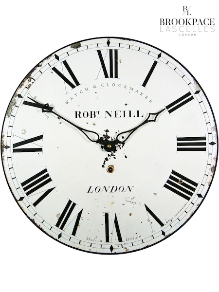 Brookpace Lascelles Cream Open Faced London Clockmaker Wall Clock Small (C71745) | £34