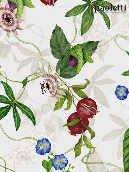 Riva Paoletti White Figaro Botanical Printed Wallpaper (C71955) | £1