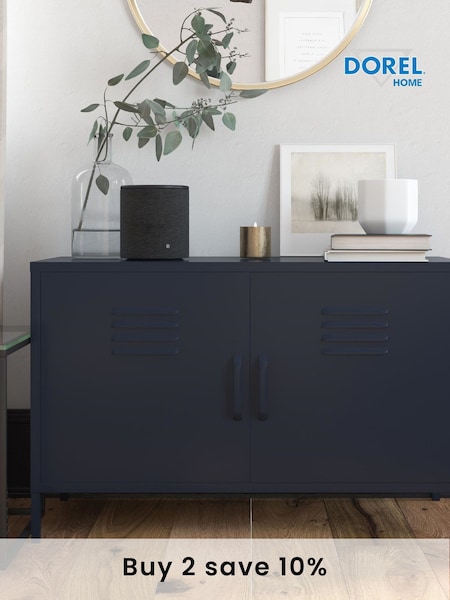 Dorel Home Blue Europe Bradford 2 Door Metal Accent Cabinet (C72446) | £170