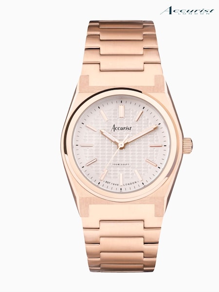Accurist Womens Gold Tone Origin Rose Stainless Steel Bracelet Analogue Watch (C72455) | £169