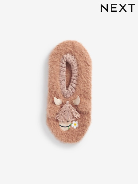 Brown Hamish The Highland Cow Footsie Slippers 1 Pack (C74523) | £12