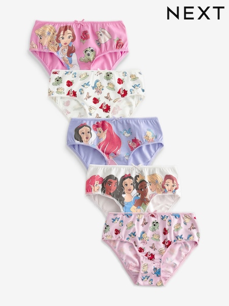 Pink Disney Frozen Briefs 5 Pack (1.5-10yrs) (C75380) | £11 - £12