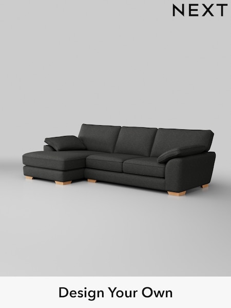 Tweedy Blend Easy Clean/Charcoal Grey Stamford Grand Relaxed Sit (C75476) | £2,399