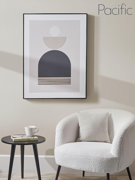 Pacific Art Deco Print With Gold Detail And Black Frame (C75542) | £70