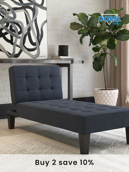 Dorel Home Blue Europe Adalynn Linen Chaise Lounger (C76059) | £265