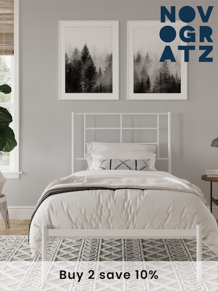 Dorel Home White Europe Jensen Metal Bed (C76072) | £155 - £190