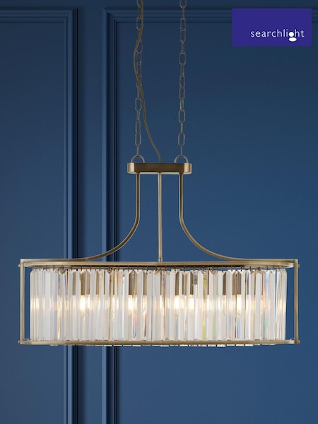 Searchlight Brown Hermione 5 Light Antique Brass Ceiling Light (C76491) | £250