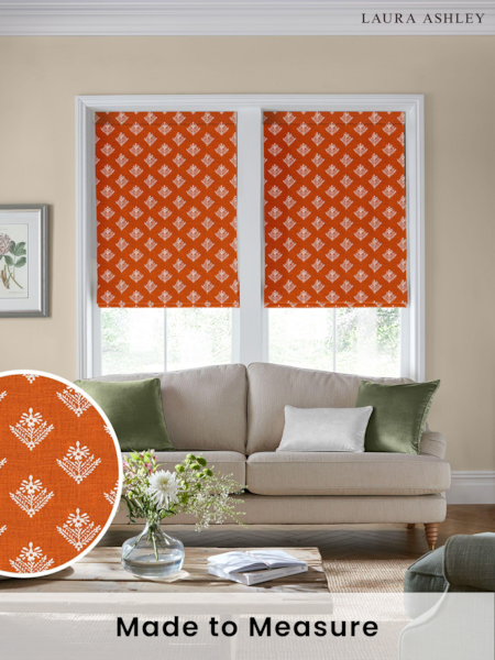 Laura Ashley Red Lady Fern Made To Measure Roman Blinds (C76813) | £99