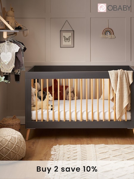 Obaby Grey Maya Cot Bed (C78301) | £340