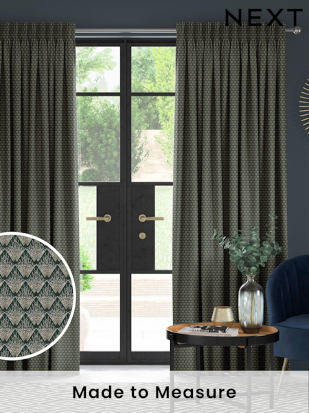 Emerald Green Decco Made To Measure Curtains (C78511) | £100