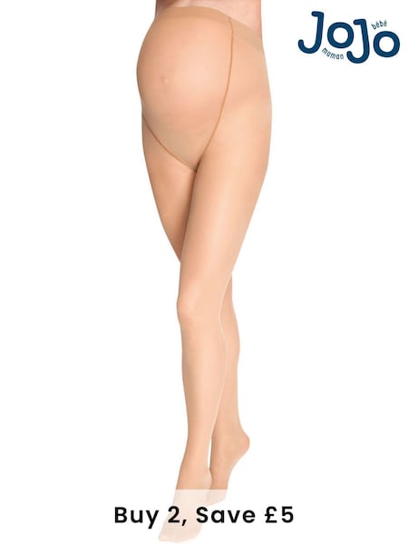 JoJo Maman Bébé Natural Nude 2-Pack 15 Denier Maternity Tights (C78718) | £12.50