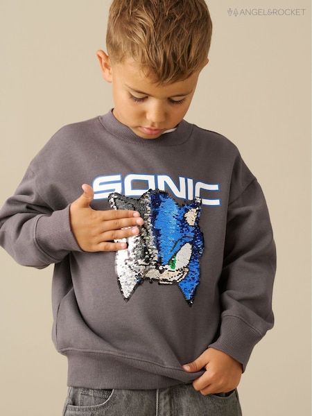 Grey - Angel & Rocket Sonic Sweatshirt