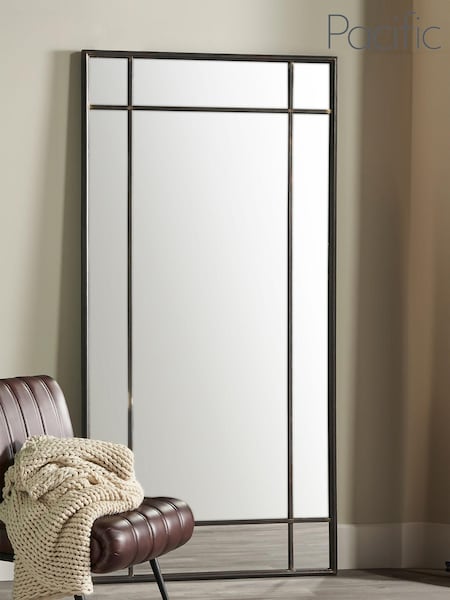Pacific Antique Bronze Metal Rectangular Floor Mirror (C79592) | £350