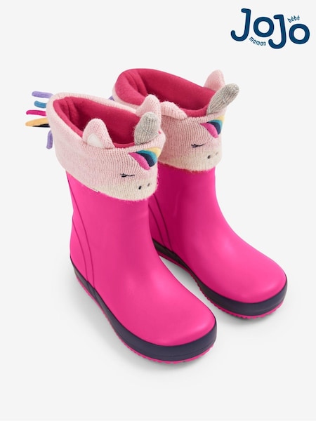 JoJo Maman Bébé Pink Unicorn Unicorn Welly Liners (C79716) | £14.50
