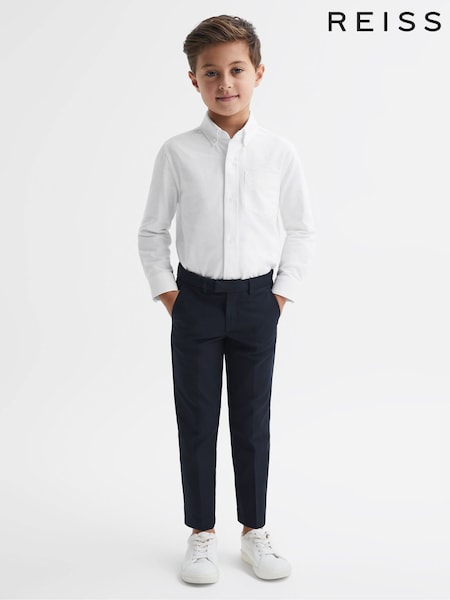 Reiss White Greenwich 9-14 yrs Button Down Oxford Shirt (C79883) | £32