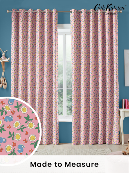 Cath Kidston Pink Kids Petal Flower Ditsy Made To Measure 100% Cotton Curtains (C80835) | £82