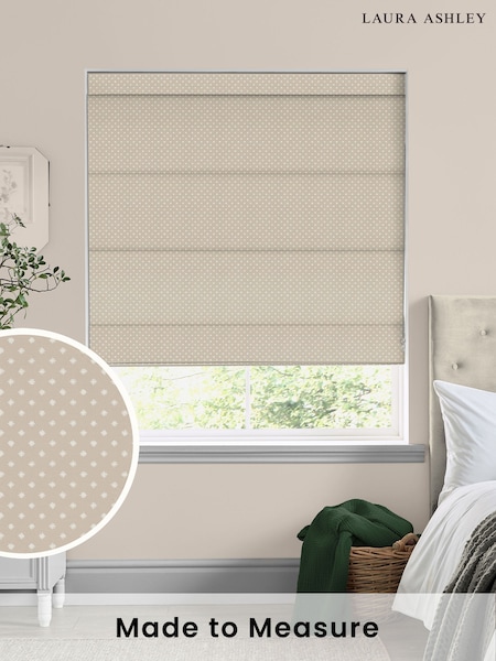 Laura Ashley Natural Louise Star Made To Measure Roman Blinds (C80997) | £84