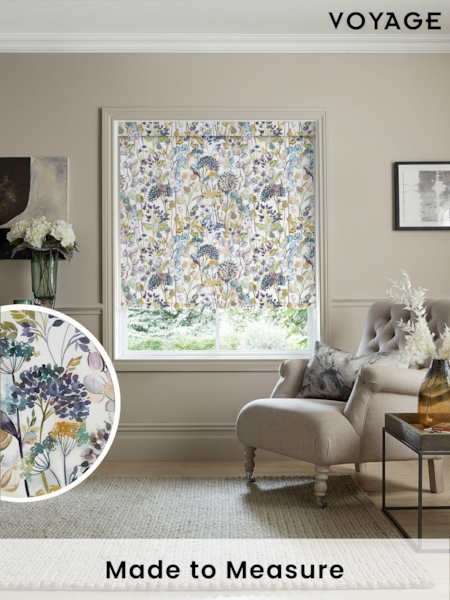 Voyage Sky Blue Blackout Country Hedgerow Made to Measure Roller Blind (C81555) | £73