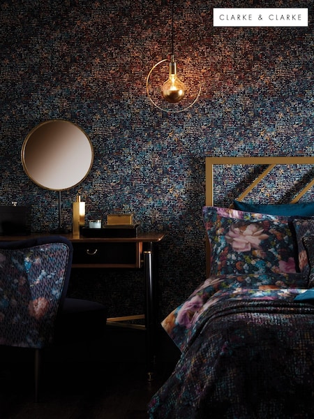 Clarke & Clarke Blue Scintilla 10.05M Wallpaper (C81633) | £56