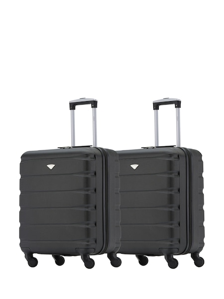 Flight Knight EasyJet Overhead 4 Wheel ABS Hard Case Cabin Carry On Suitcase 56x45x25cm  Set Of 2 (C81688) | £90