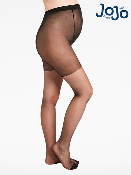 JoJo Maman Bébé Black 2-Pack 15 Denier Maternity Tights (C81694) | £12.50