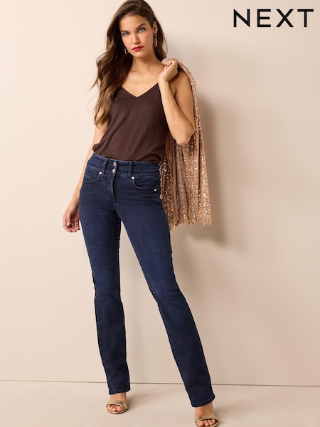 Inky Blue Denim Slim Lift And Shape Bootcut Jeans (C81814) | £48