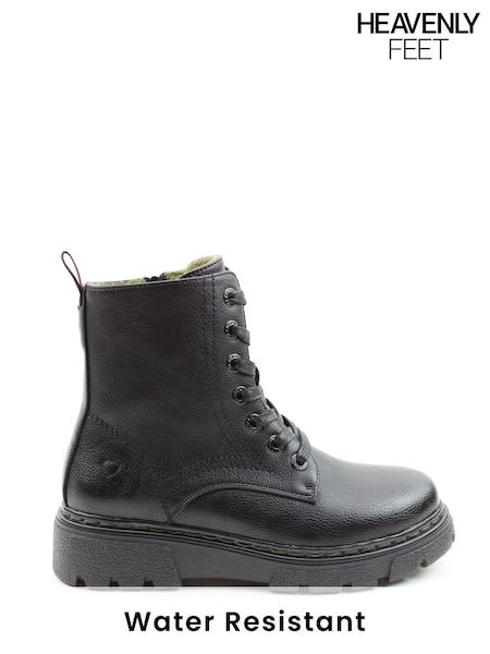 Heavenly Feet Ladies Style Trentino Water Resistant Black Boots (C81883) | £65