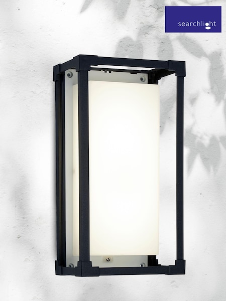 Searchlight Grey Boxy Rectangular Outdoor Wall Light (C81972) | £30