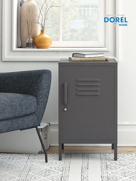 Dorel Home Grey Europe Bradford Metal Locker End Table (C82756) | £95