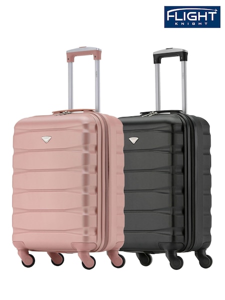 Flight Knight Ryanair Priority 4 Wheel ABS Hard Case Cabin Carry On Suitcase 55x40x20cm  Set Of 2 (C83347) | £90