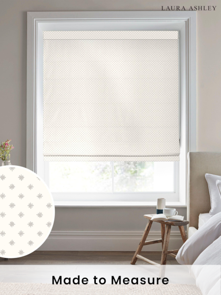 Laura Ashley Silver Louise Star Made To Measure Roman Blinds (C83366) | £84