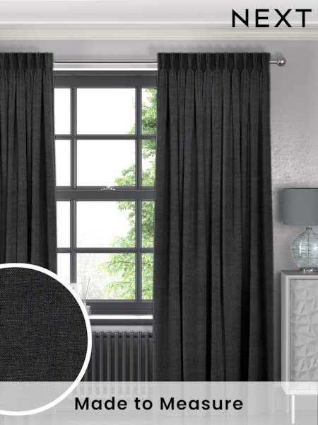 Charcoal Grey Paso Made To Measure Curtains (C83887) | £61