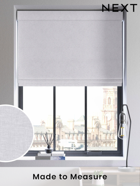 Platinum Silver Heyburn Made To Measure Roman Blinds (C84652) | £79