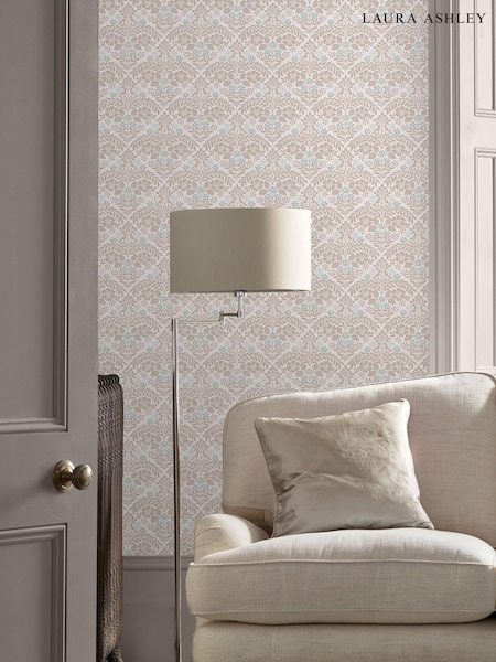 Laura Ashley Dove Grey Margam A4 Wallpaper Sample (C85171) | £1
