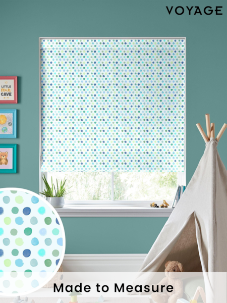 Voyage Lagoon Kids Dotty Made To Measure Roman Blind (C85807) | £84