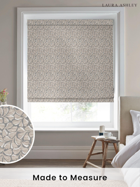 Laura Ashley Brown Maidenhair Woven Made To Measure Roman Blinds (C86004) | £89