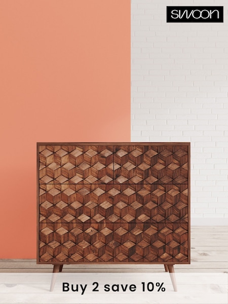 Swoon Dark Brown Terning Chest of Drawers (C86348) | £759