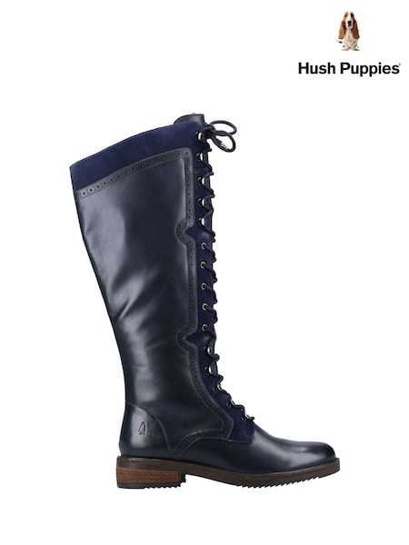 Hush Puppies Rudy Zip Lace Up Long Boots (C86653) | £145