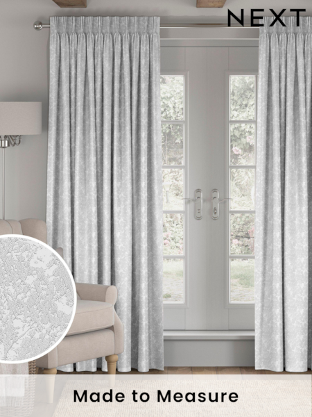Platinum Silver Evin Made To Measure Curtains (C86760) | £100