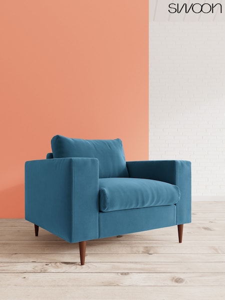 Easy Velvet/Petrol Blue Evesham By Swoon (C87671) | £899