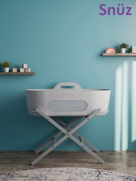 Snuz Light Grey Moses Basket Stand Set (C87868) | £99