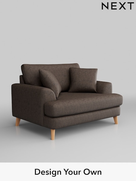 Monza Faux Leather Easy Clean/Peppercorn Brown Parker (C87891) | £1,075