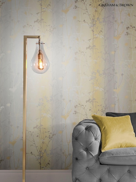 Graham & Brown Yellow Wildflower Shadow 10M Wallpaper (C88240) | £65