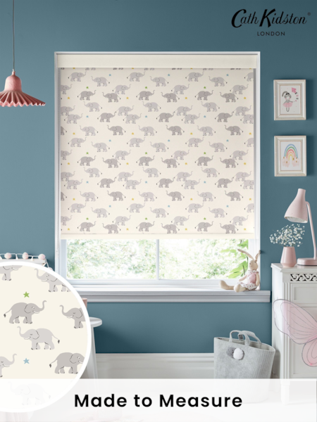 Cath Kidston Cream Kids Elephants Made To Measure Roller Blinds (C88291) | £58