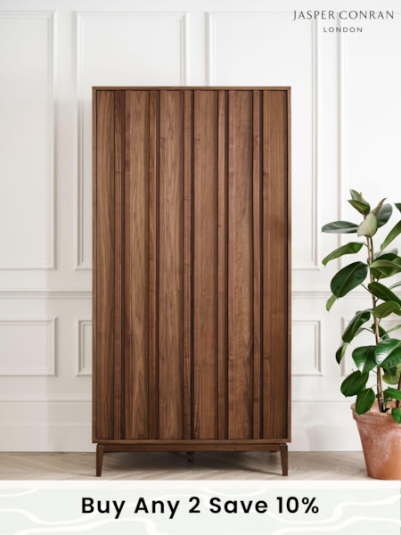 Jasper Conran London Brown Belgrave Walnut Wardrobe (C88354) | £1,299